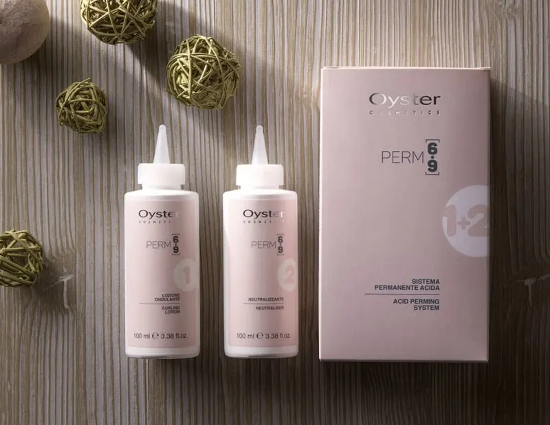 Професионална система за къдрене с киселинно pH 6.9 Oyster Professional Perm 6.9 Hair Protection and Reconstruction Treatment 100ml+100ml — 2