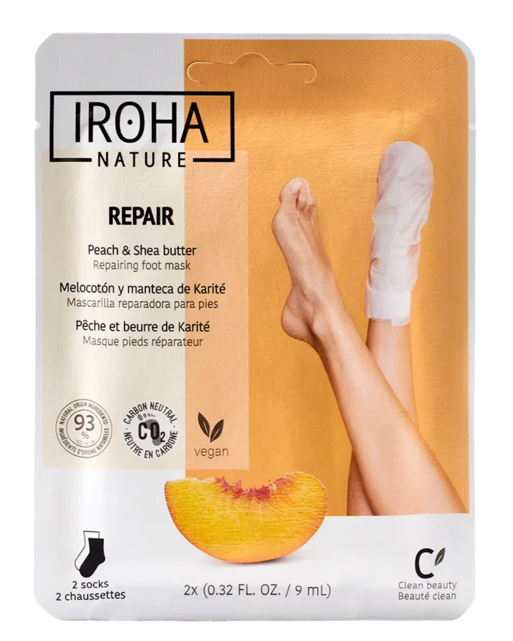 Подхранваща маска "чорапи" за сухи и изтощени крака Iroha Repairing Socks Mask for Feet