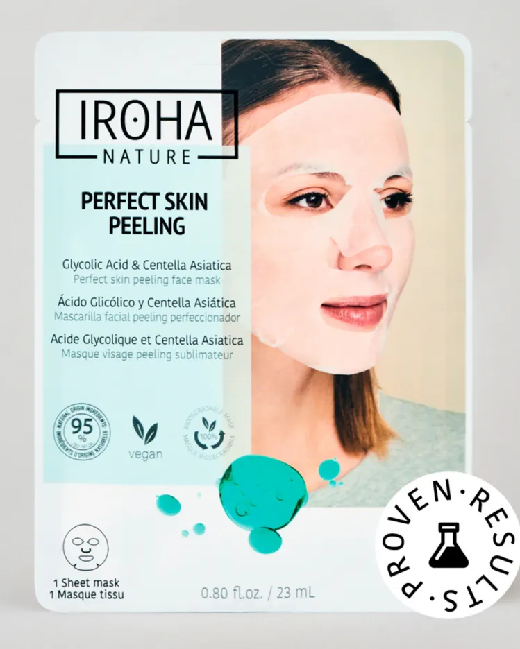 Пилинг маска с гликолова киселина Iroha Perfect Skin Peeling Face Mask with Glycolic Acid — 3