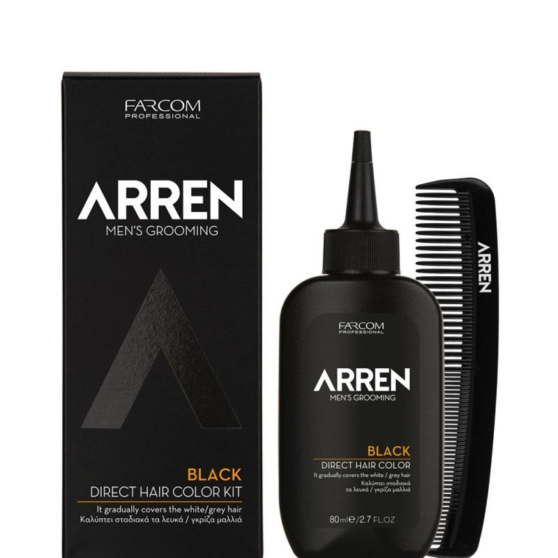 Arren Men's Grooming Black Direct Hair Color Kit 80ml — 2
