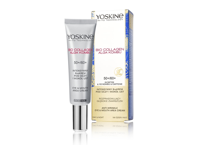 Интензивен крем против бръчки за очи и устни 50+/60+ Yoskine Bio Collagen Anti-Wrinkle Eye & Mouth Area Cream 15ml