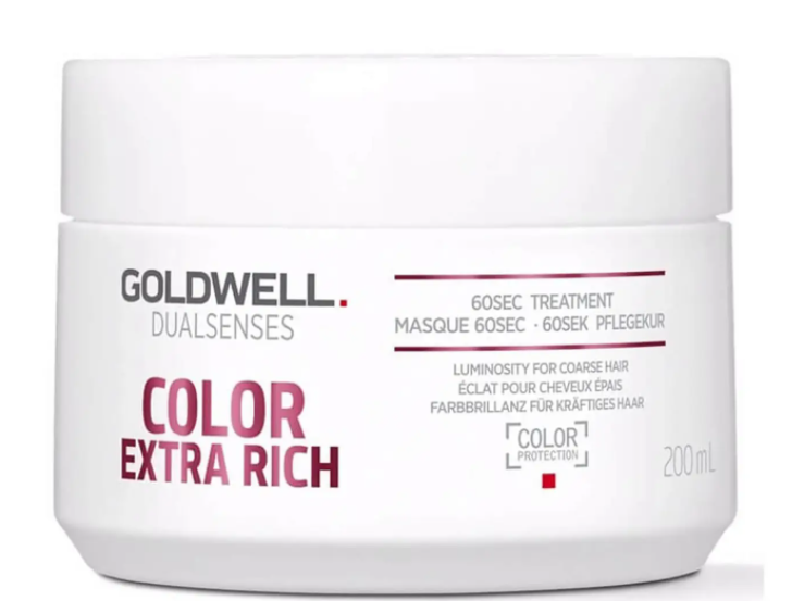 Маска за гъста до груба, боядисана или естествена коса Goldwell Dualsenses Color Extra Rich 60sec Treatment 200ml — 2