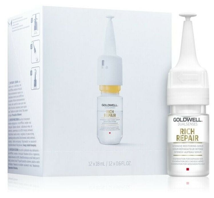 Възстановяващи ампули за суха и изтощена коса Goldwell Dualsenses Rich Repair Intensiv Serum 12X18ml — 2
