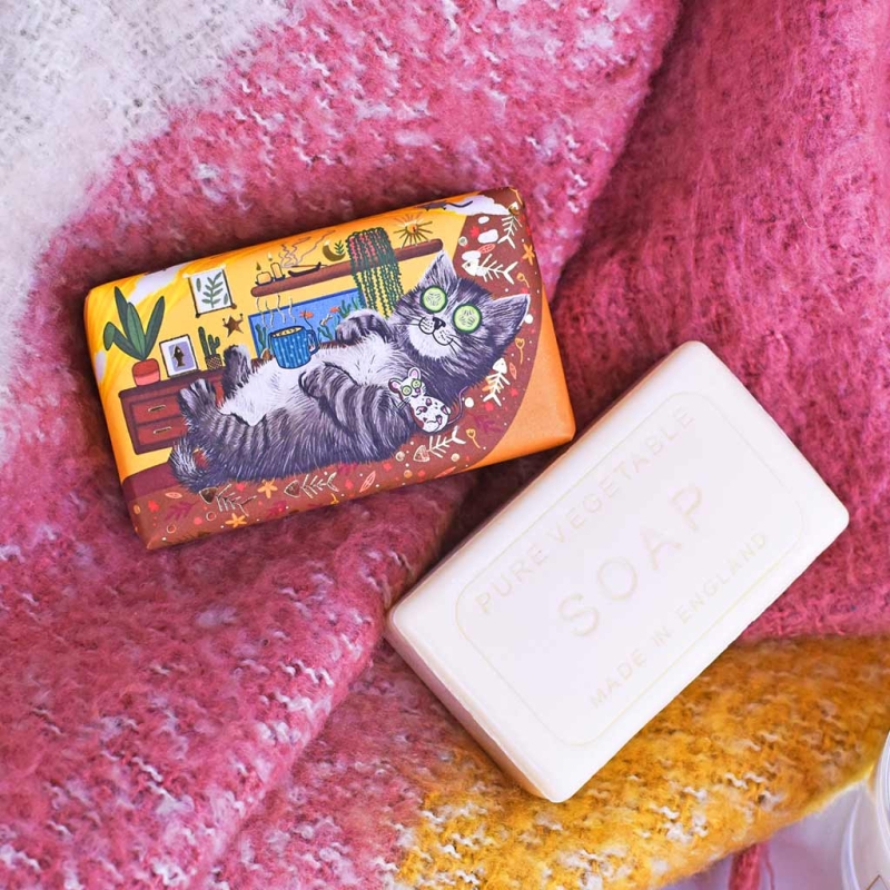 Луксозен растителен сапун - Коте The English Soap Company Wonderful Animals Cat Luxury Vegetable Soap 190g — 3