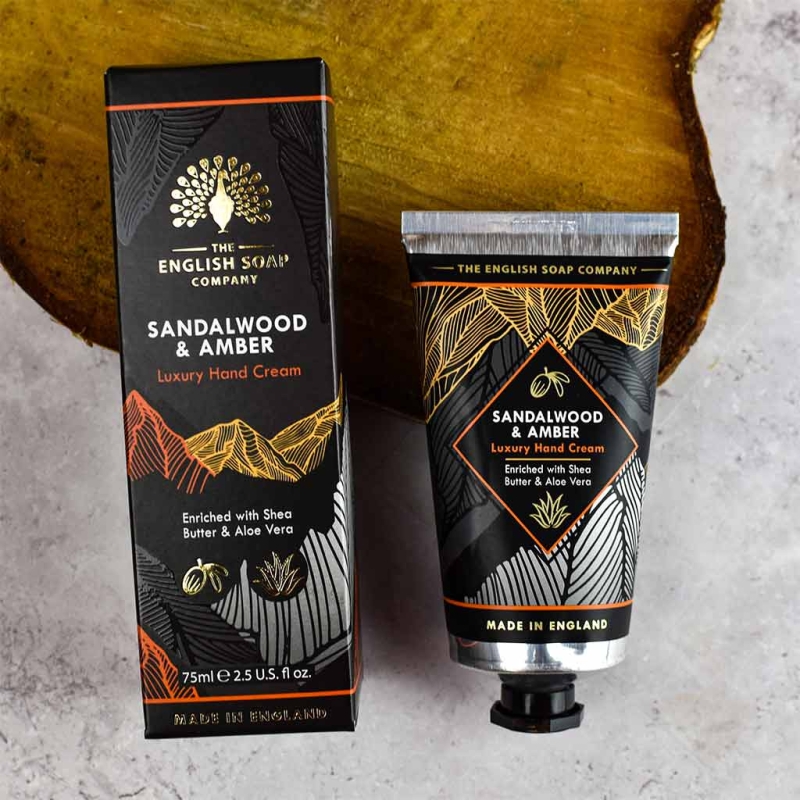 Крем за ръце със Сандалово дърво и Кехлибар The English Soap Company Sandalwood & Amber Luxury Hand Cream 75ml — 2