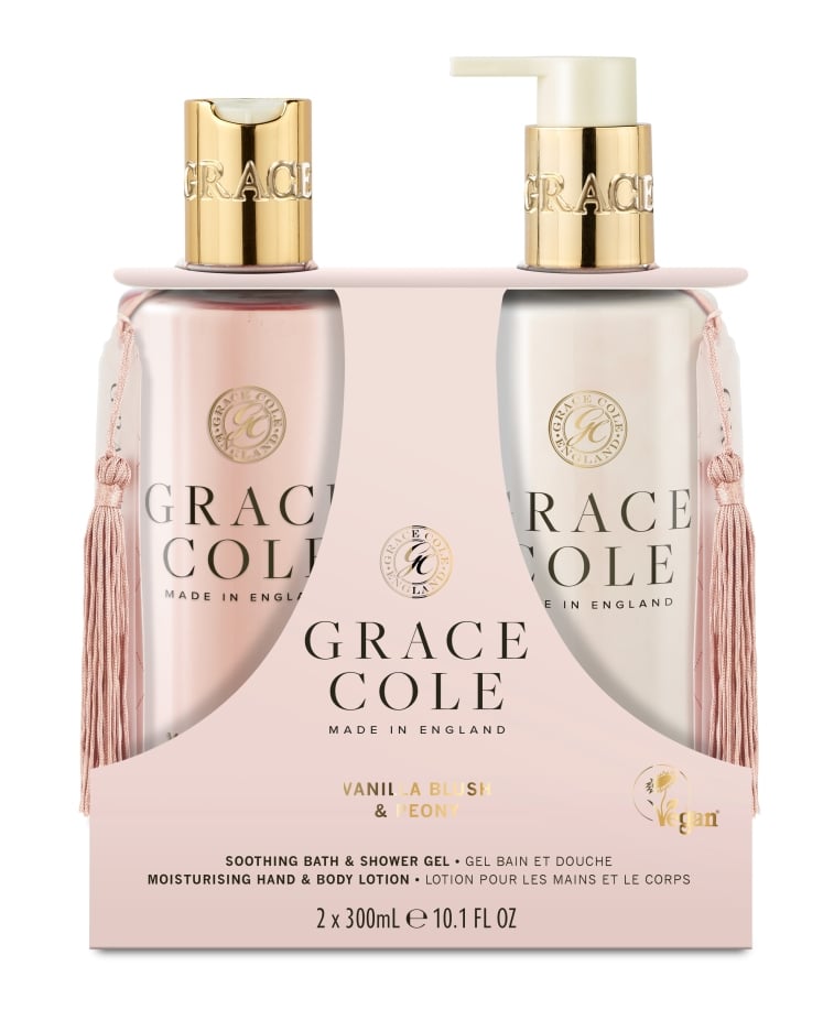Комплект душ гел и лосион за тяло с Ванилия и Божур Grace Cole Vanilla Blush & Peony 2x300ml