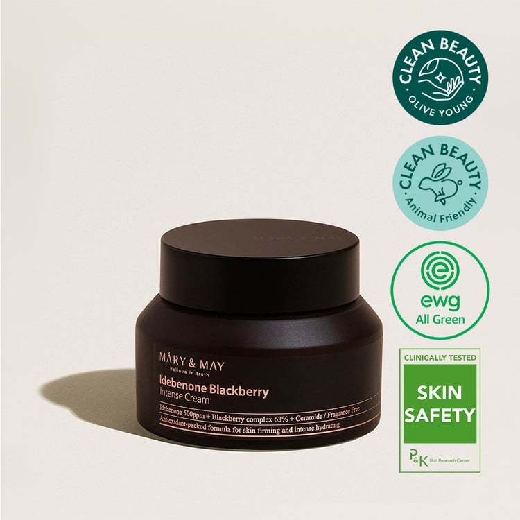 Крем с идебенон и екстракт от къпина Mary&May Idebenone Blackberry Intense Cream 70g — 3