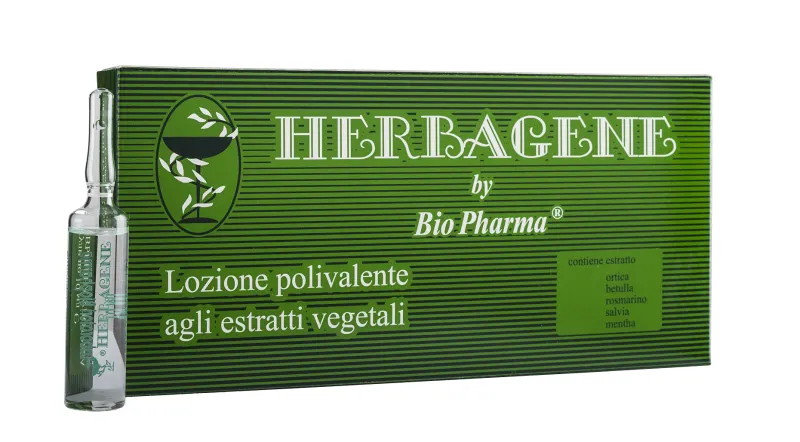 Ампули против пърхот, косопад и мазни корени Biopharma Herbagene 8X10ml
