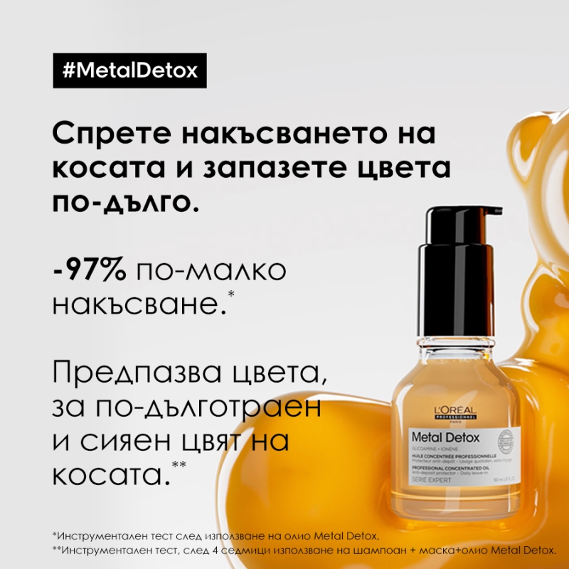 Концентрирано олио против накъсване на косата Loreal Professionnel Serie Expert Metal Detox Professional Concentrated Oil 50ml — 2