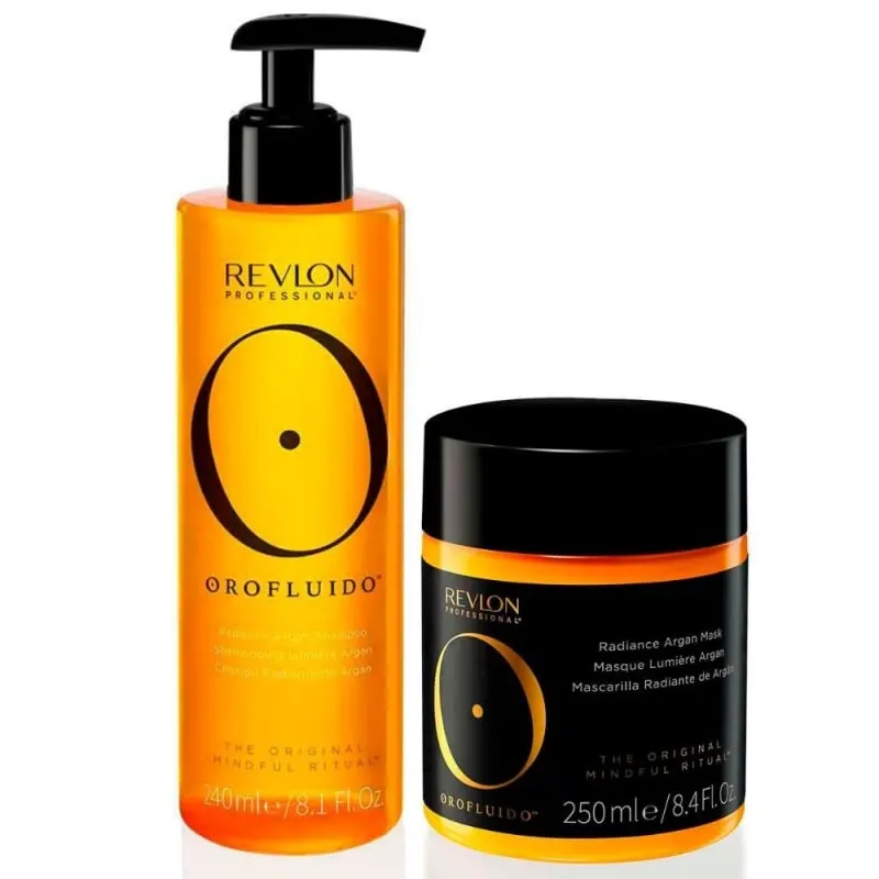 Арганов дуо сет против накъсване Orofluido Radiance Argan Shampoo + Mask Set
