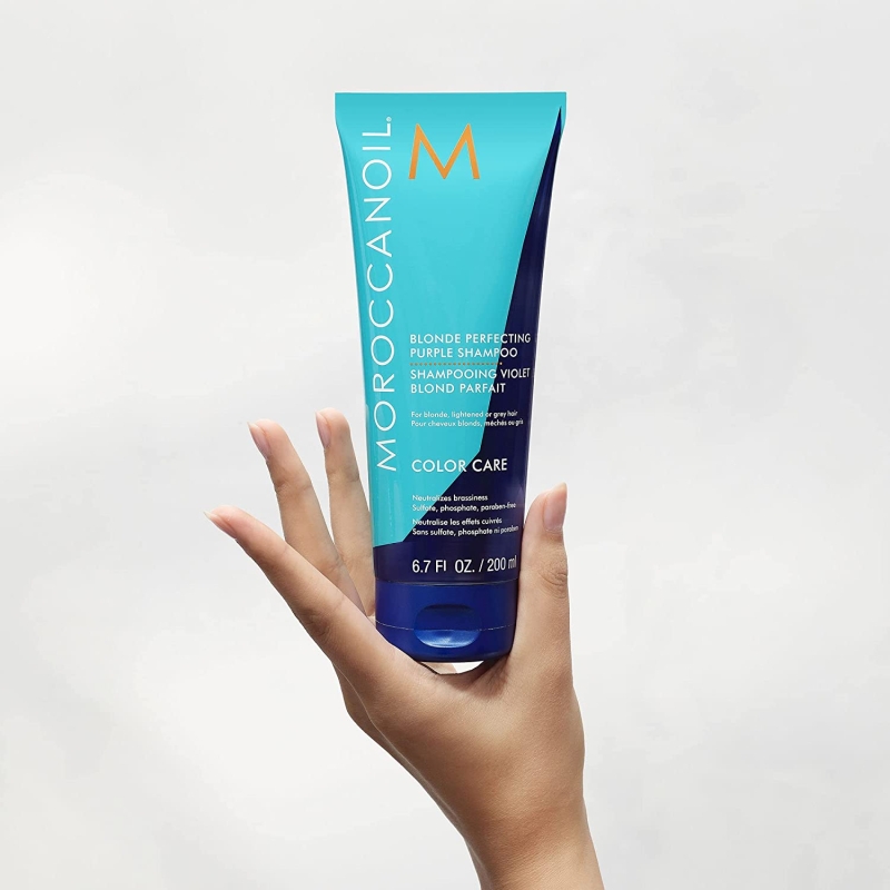 Матиращ лилав шампоан за перфектно русо Moroccanoil Blonde Perfecting Purple 200ml — 2
