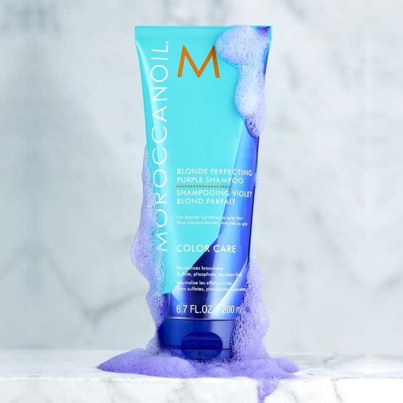 Матиращ лилав шампоан за перфектно русо Moroccanoil Blonde Perfecting Purple 200ml — 3