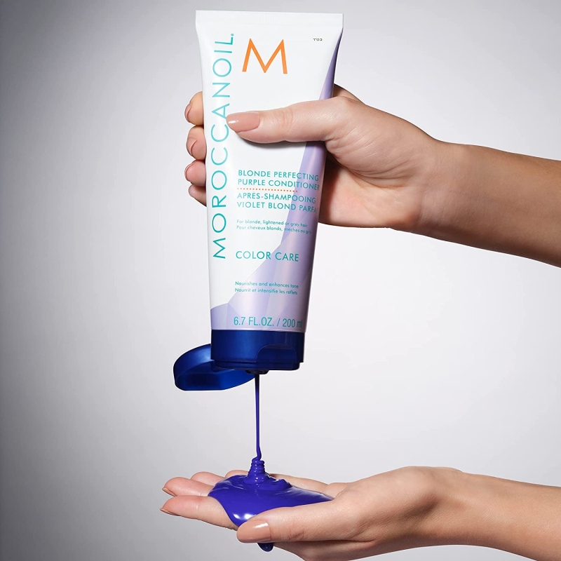 Матиращ лилав балсам за перфектно русо Moroccanoil Blonde Perfecting Purple 200ml — 2