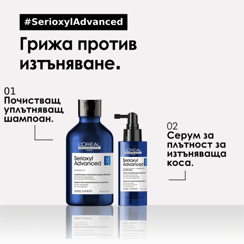 Серум против косопад, обогатен с 1,5% аминексил за видимо плътна и силна коса Loreal Professionnel Aminexil Advanced Anti-Hair Loss Serum 90ml — 5