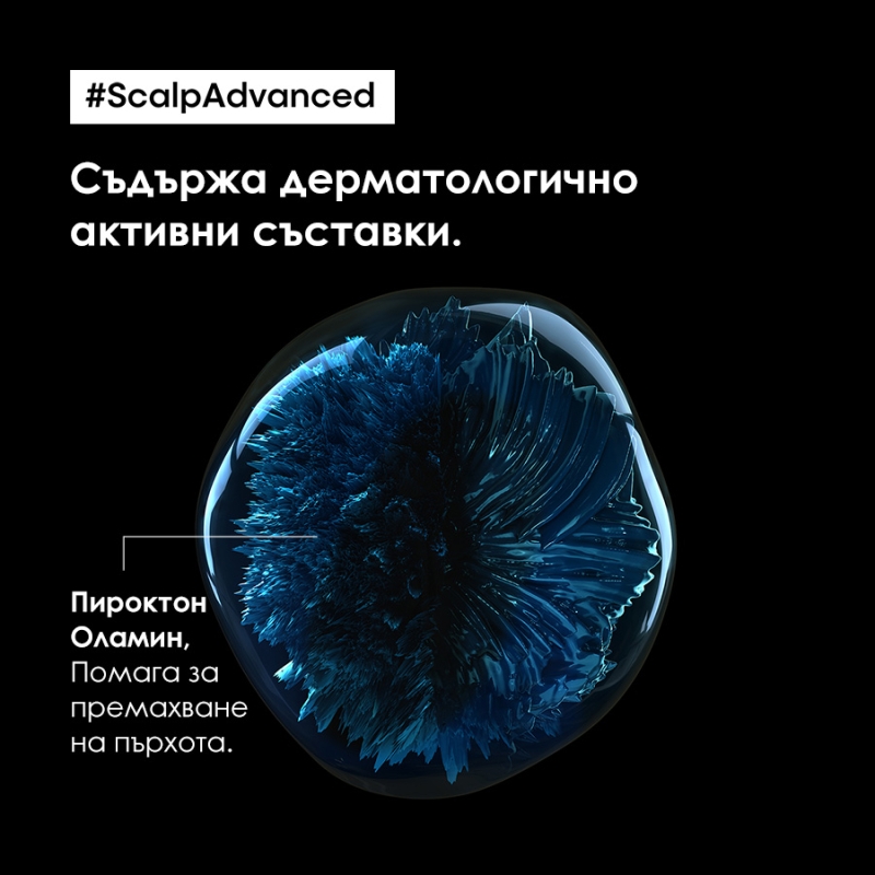 Почистващ шампоан против пърхот за всеки тип коса Loreal Professionnel Serie Expert Scalp Advanced Anti-Dandruff Dermo-Clarifier Shampoo 300ml — 3