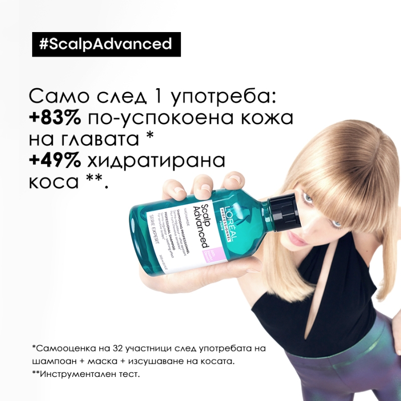 Дерморегулиращ шампоан за чувствителен скалп Loreal Professionnel Serie Expert Scalp Advanced Anti-Discomfort Dermo-Regulator 300ml — 6