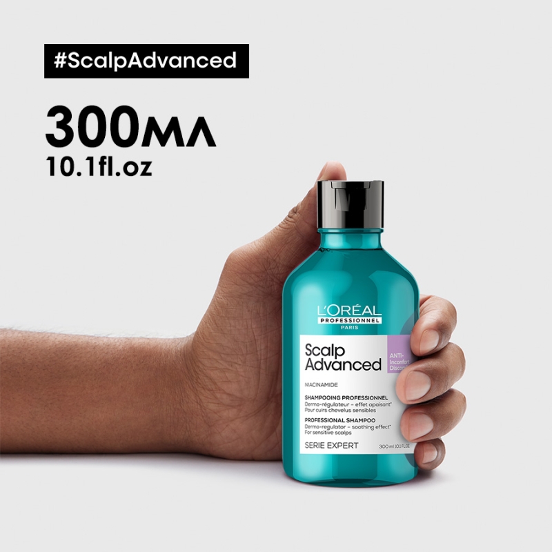 Дерморегулиращ шампоан за чувствителен скалп Loreal Professionnel Serie Expert Scalp Advanced Anti-Discomfort Dermo-Regulator 300ml — 9