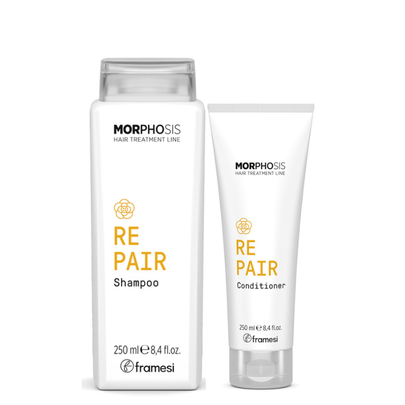 Възстановяващ дуо сет за увредена коса Framesi Morphosis Repair Duo Set Shampoo + Conditioner