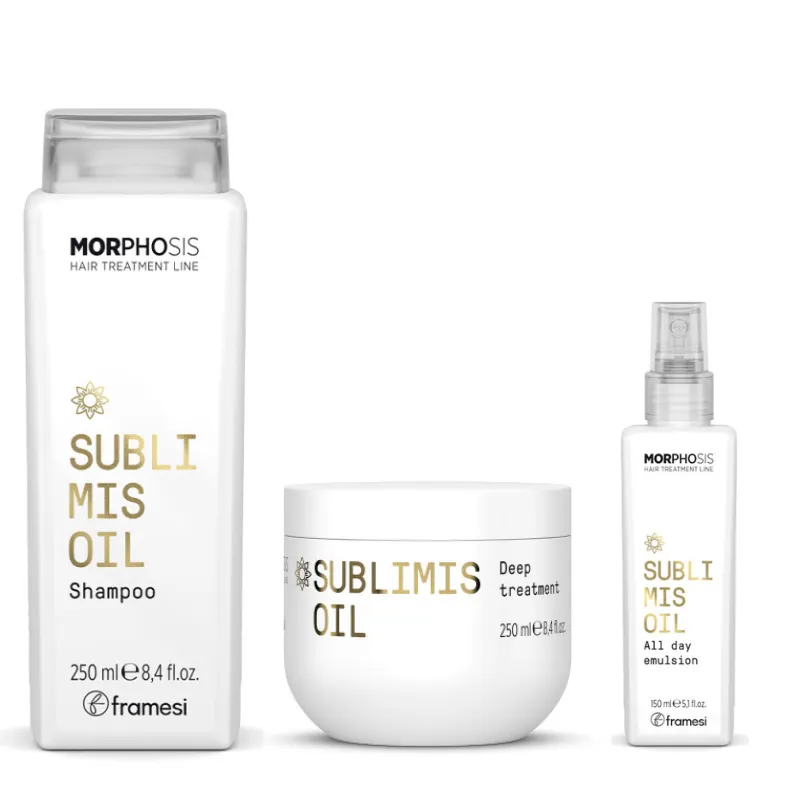 Сет за суха и дехидратирана коса Framesi Morphosis Sublimis Oil Set 3pcs