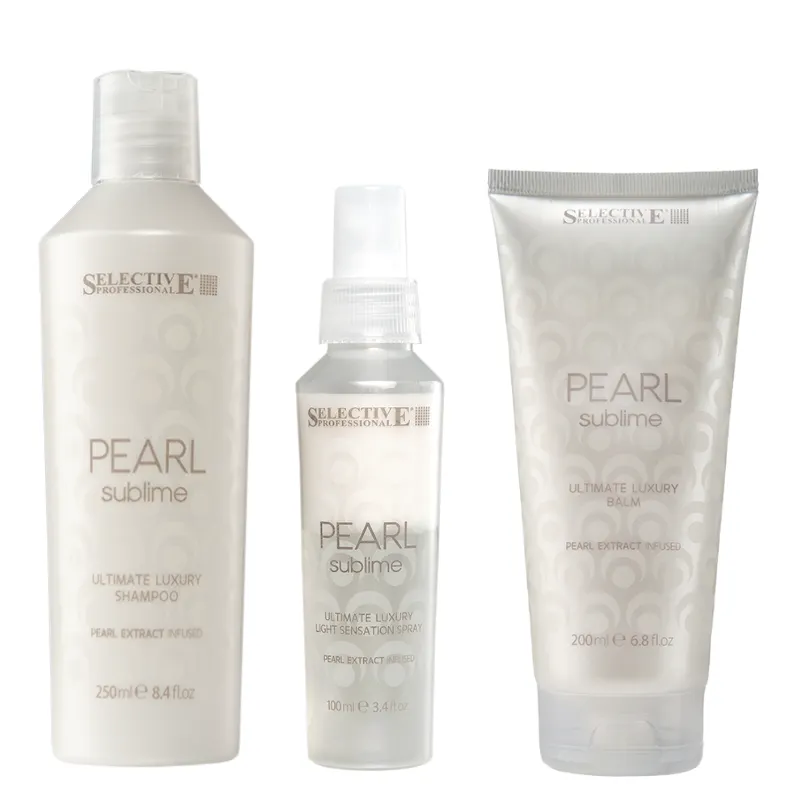 Комплект за луксозен бласък Selective Pearl Sublime Ultimate Luxury Shampoo + Conditioner + Spray — 3