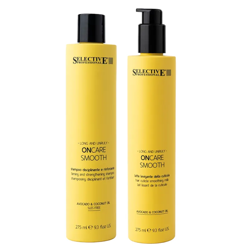 Комплект за дълга и непокорна коса Selective ОnCare Smooth Shampoo + Milk — 2
