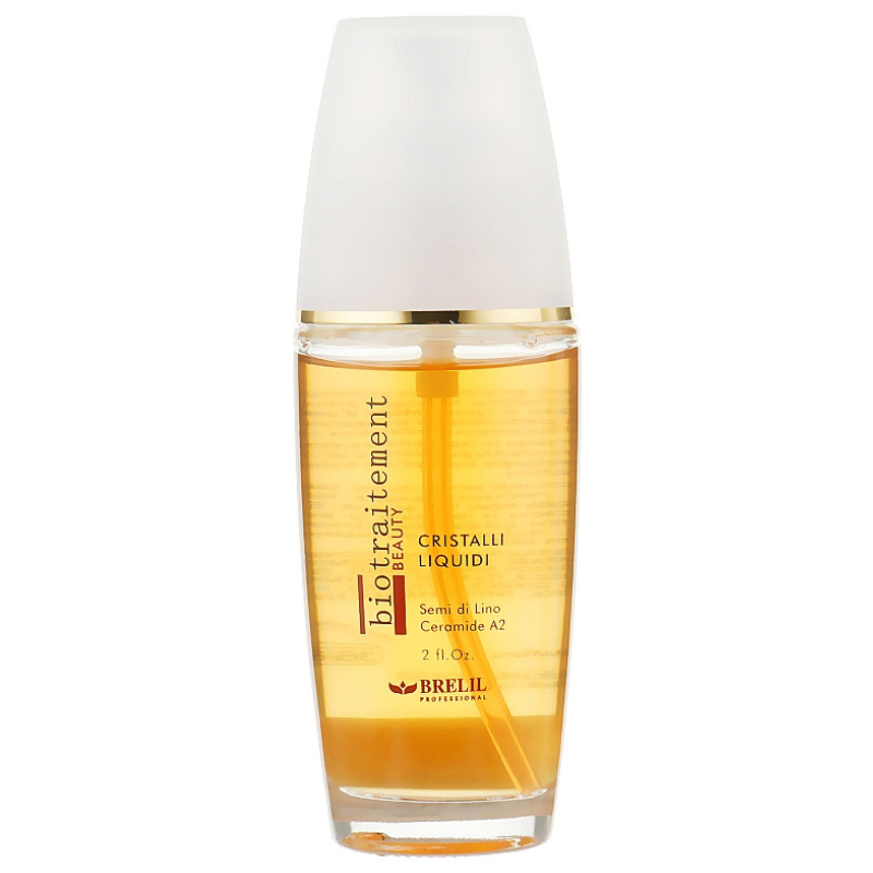 Кристали за блясък с ленено семе и серамиди Brelil Bio Traitement Beauty Hair Gloss Liquid Crystals 60ml