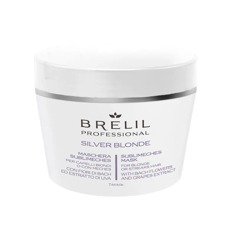Анти- жълта маска за руса коса Brelil Silver Blonde Mask for Blondes