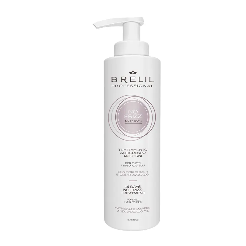 Изглаждаща терапия преди измиване за непокорна коса Brelil No Frizz 14 Days Treatment
