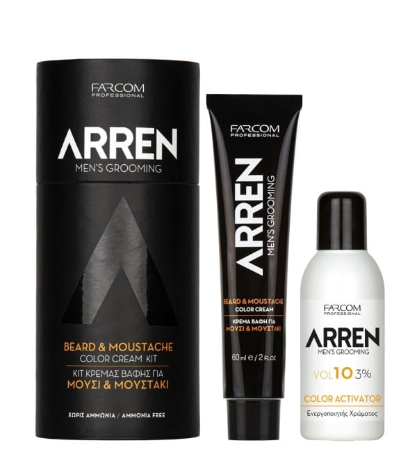 Arren Men's Grooming Beard & Moustache Color Cream Ammonia Free 60ml