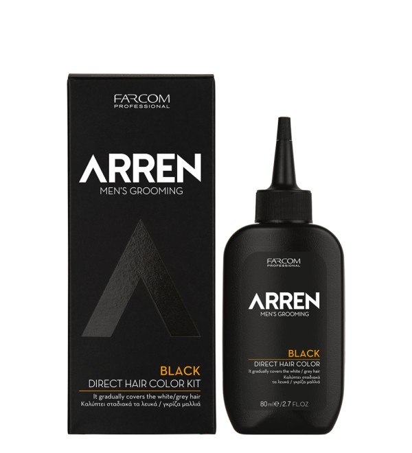 Arren Men's Grooming Black Direct Hair Color Kit 80ml — 3