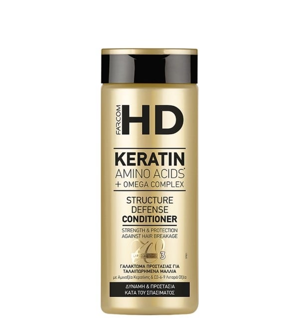 Балсам за защита срещу накъсване Farcom HD Keratin Amino Acids + Omega Complex Structure Defense Conditioner 330ml