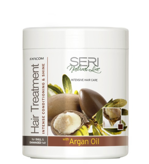 Маска за увредена коса с Арганово масло Seri Natural Line Intense Conditioning & Shine Hair Treatment 1000ml