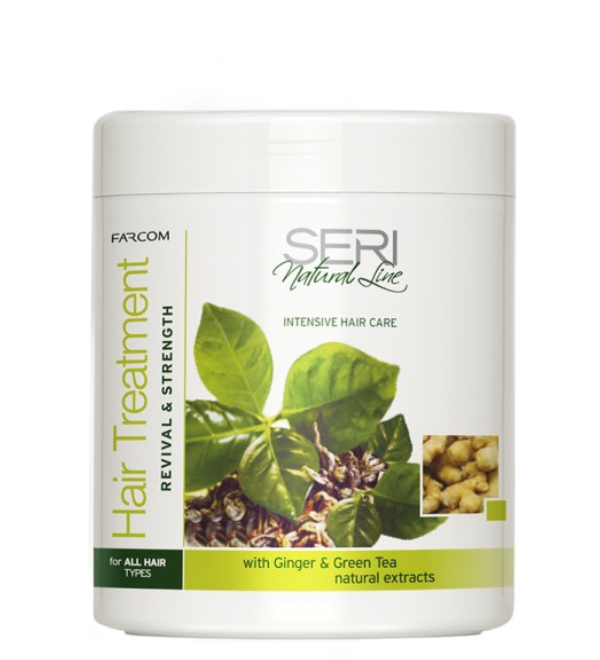 Интензивна маска за коса с Джинджифил и Зелен чай Seri Natural Line Intense Revival & Strength Intensive Care Mask 1000ml