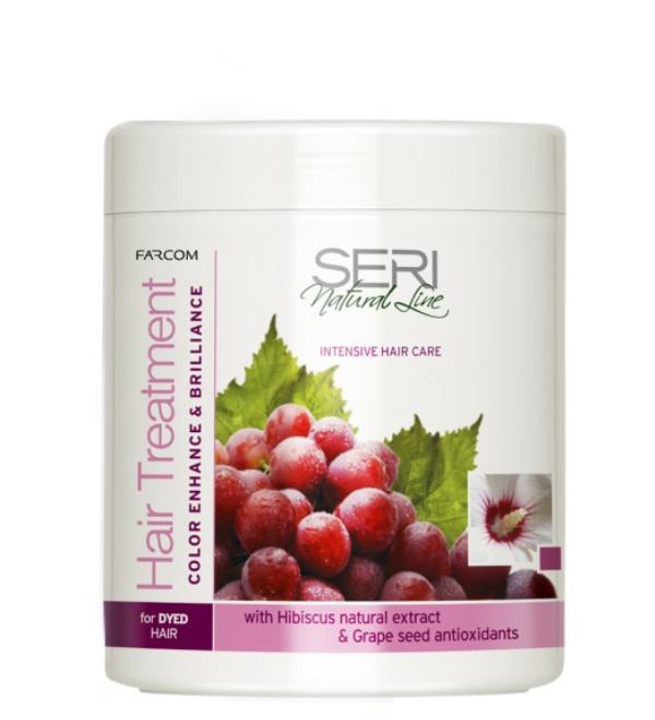 Маска за боядисана коса с Хибискус Seri Natural Line Hair Treatment – Color Enhance & Brilliance 1000ml