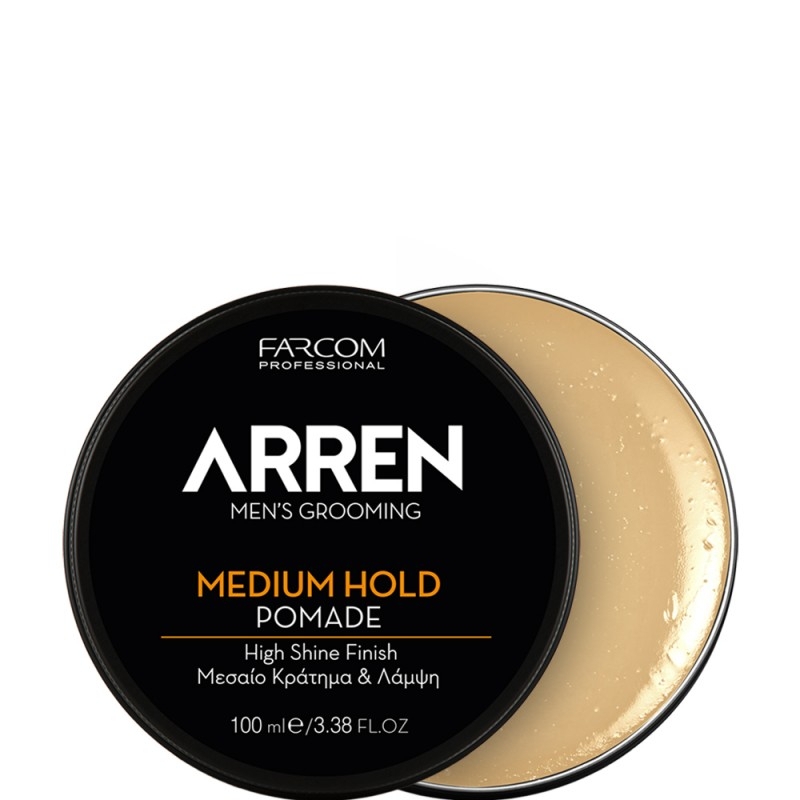Помада за коса за блясък със средна фиксация Arren Men’s Grooming Medium Hold Pomade High Shine Finish 100ml — 3