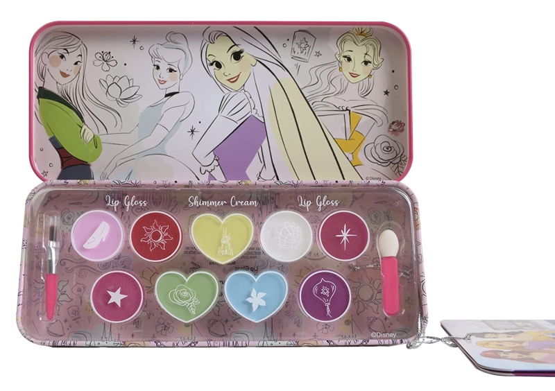 Детски комплект за лице и устни в метална кутия Markwins Disney Princess Set 1580344