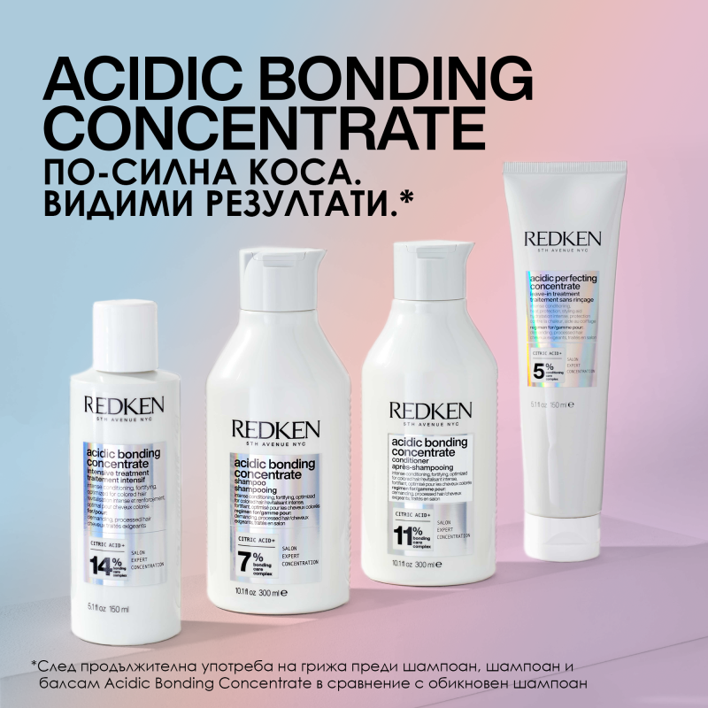 Терапия за възстановяване преди шампоан за увредена коса Redken Acidic Bonding Concentrate Intensive Treatment Damaged Hair 150ml — 9