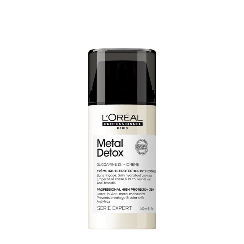 Концентриран крем за коса с топлинна и UV защита Loreal Professionnel Serie Expert Metal Detox Professional High Protective Cream 100ml