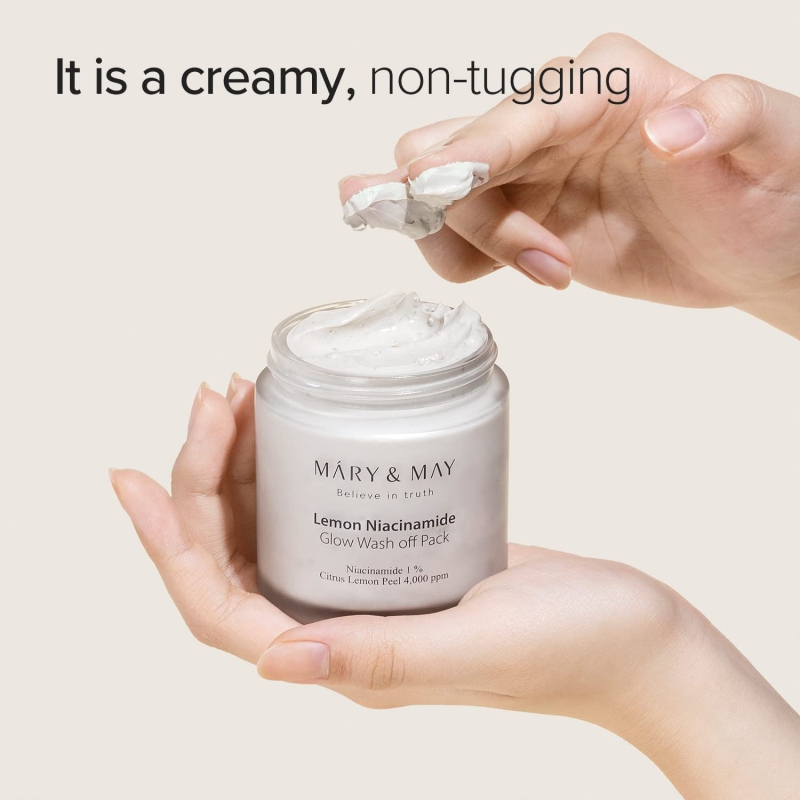MARY&MAY Lemon Niacinamide Glow Wash Off Pack 125g — 2