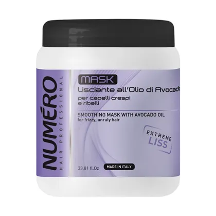 Изглаждаща маска за коса с анти-фриз ефект Brelil Numero Smoothing Shampoo with Avocado Oil for frizzy, unruly Hair — 2