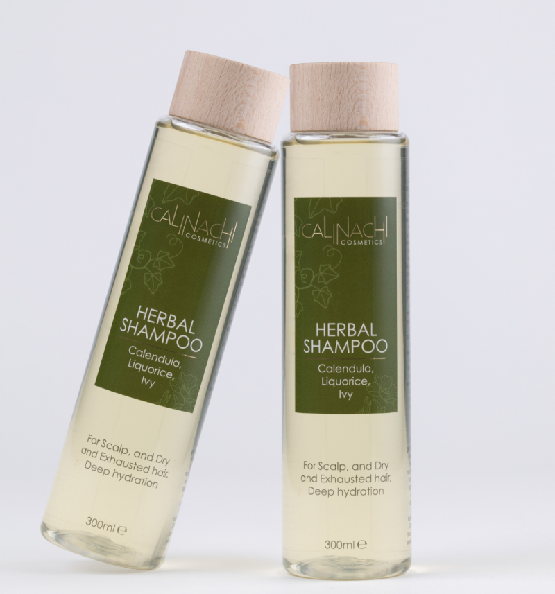 Силно Хидратиращ Безсулфатен Билков шампоан за коса и скалп Calinachi Herbal Shampoo for Dry Damaged Hair300ml — 2