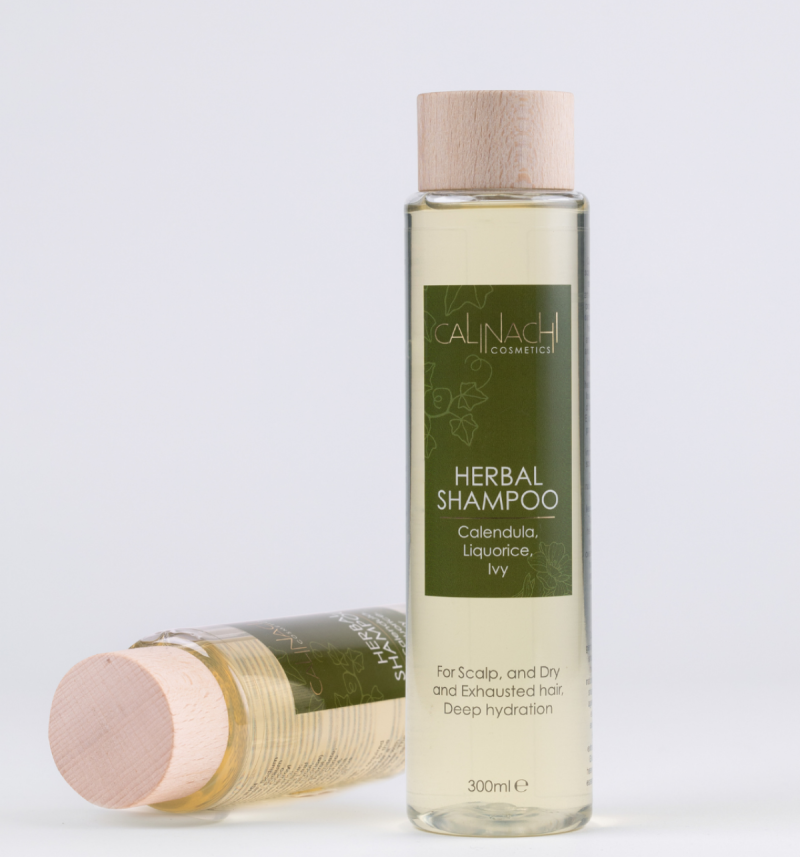 Силно Хидратиращ Безсулфатен Билков шампоан за коса и скалп Calinachi Herbal Shampoo for Dry Damaged Hair300ml — 3