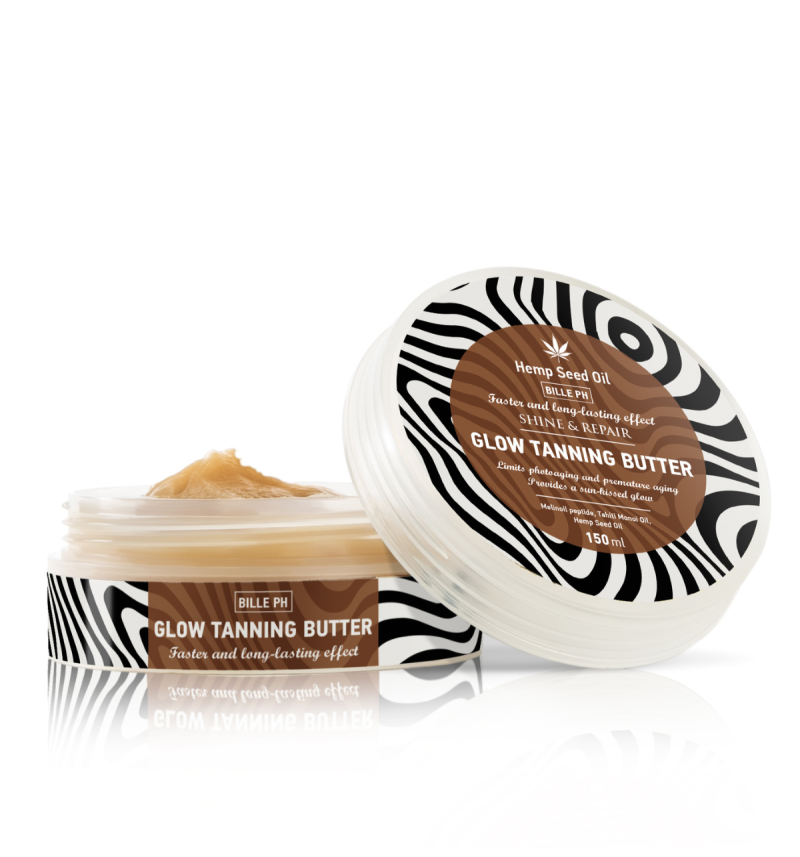 Масло за бронзов тен с масло от Канабис Bodi Beauty Bille PH Hemp Seed Oil Shine & Repair Glow Tanning Butter 150ml