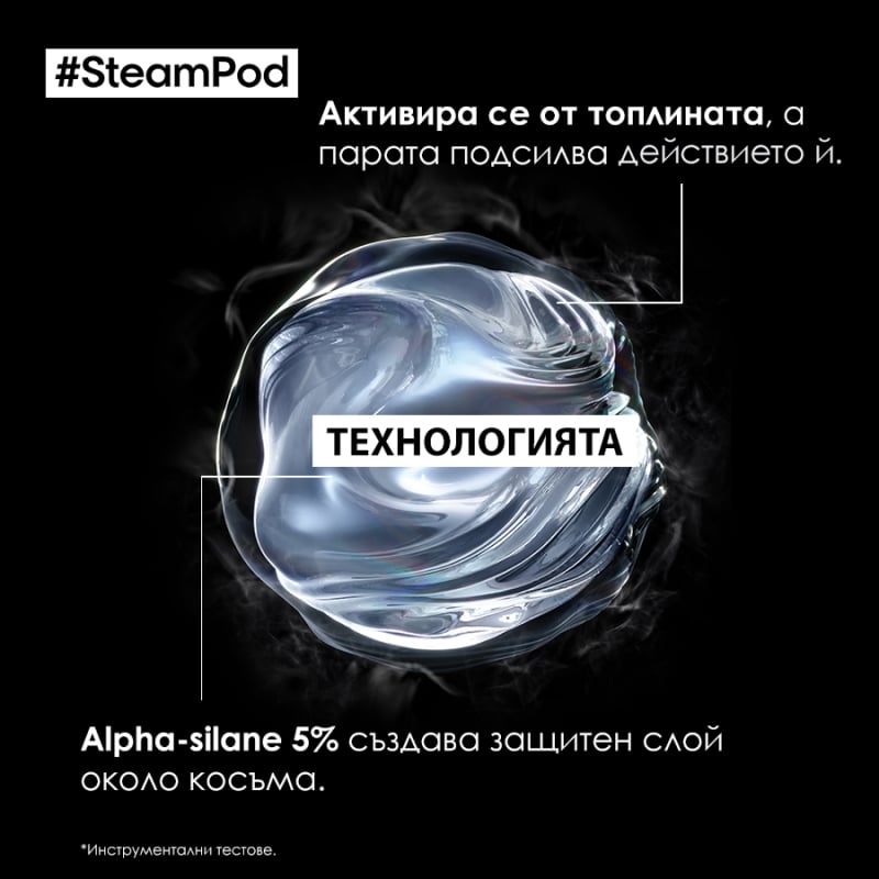 3-in-1 Изглаждаща грижа за коса Loreal Professionnel Steampod Smoothing Treatment 50ml — 4