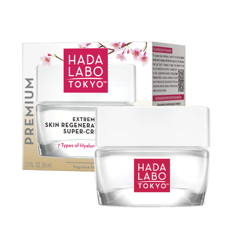 Интензивен нощен регенериращ крем Hada Labo Premium Extreme Skin Regenerator 5xHA Night Super Cream 50ml