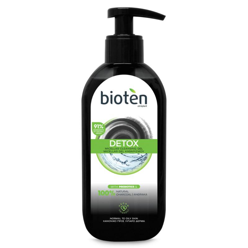 Мицеларен почистващ гел залице Bioten Detox Micellar Cleansing Gel 200ml