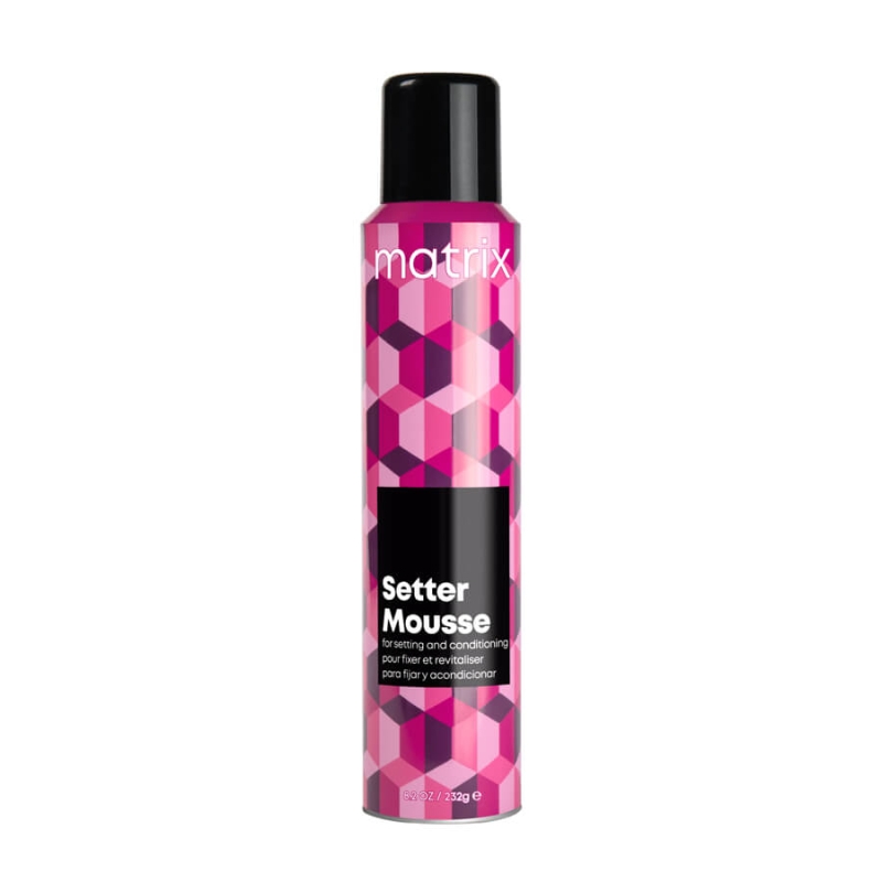 Пяна с лека текстура за обем и блясък на всеки тип коса Matrix Setter Mousse 232g