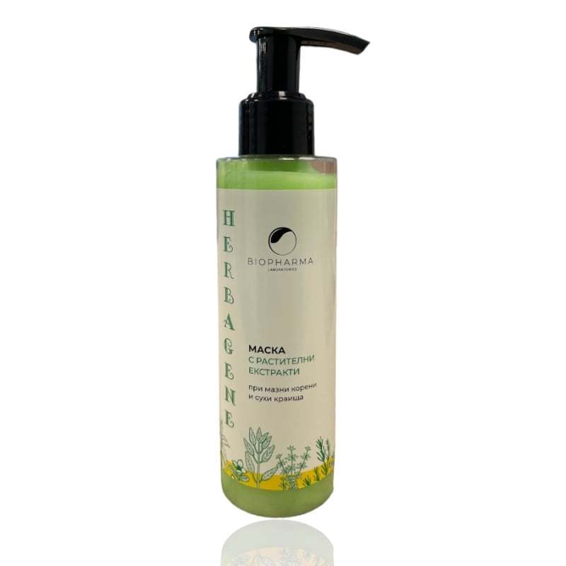 Маска против косопад, мазни корени и сухи краища Biopharma Herbagene Hair Mask 150ml