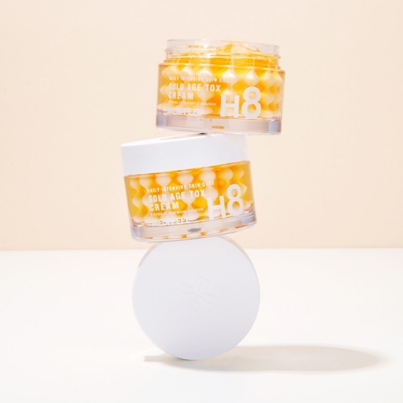Анти-ейдж капсулиран крем със злато и копринени протеини Medi-Peel Gold Age Tox H8 Cream 50ml — 2