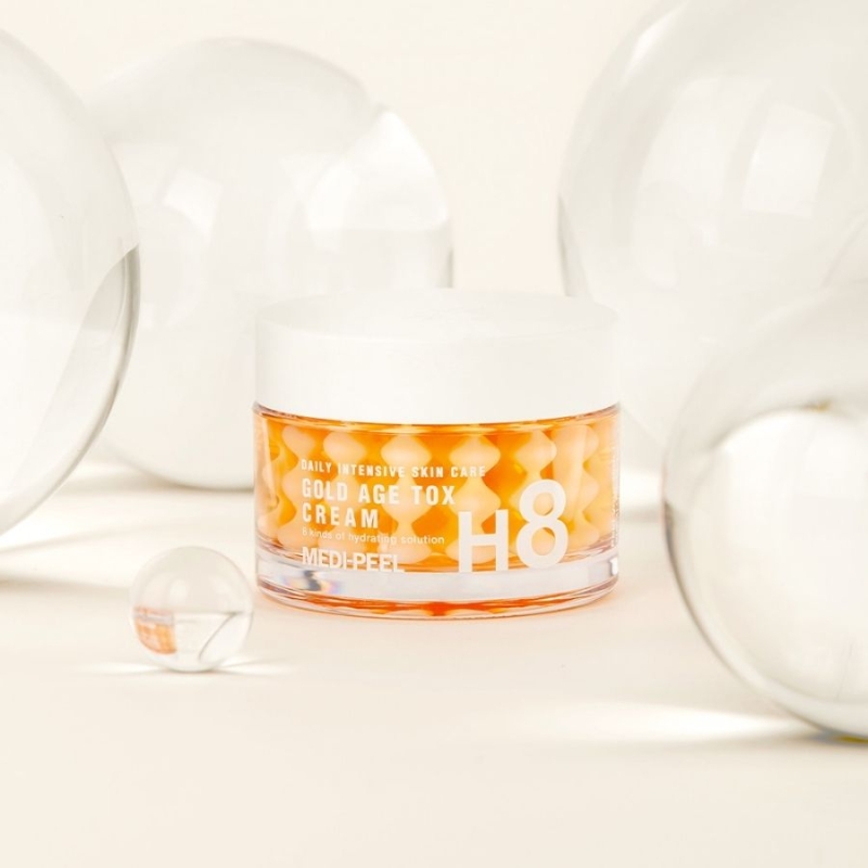 Анти-ейдж капсулиран крем със злато и копринени протеини Medi-Peel Gold Age Tox H8 Cream 50ml — 3